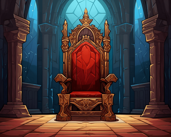 Vector art of an empty throne.