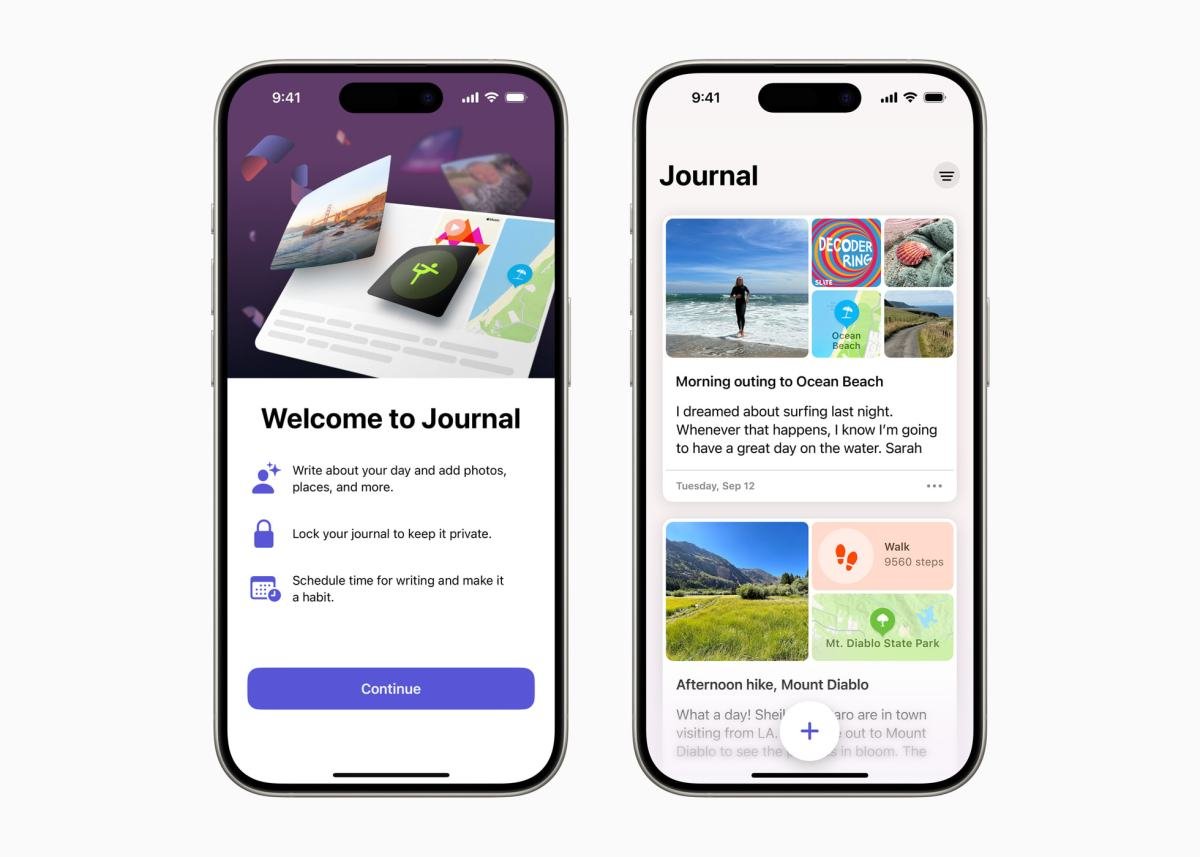 Apple’s new Journal app is now available with the release of iOS 17.2