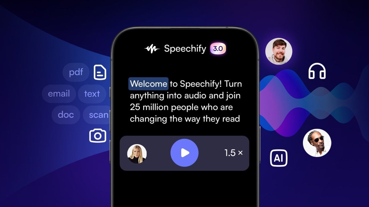 Text-to-speech app Speechify launches Gmail integration and voice cloning