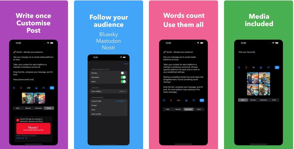 Can’t decide between Bluesky, Mastodon and Nostr? Nootti’s new app lets you post to all three.